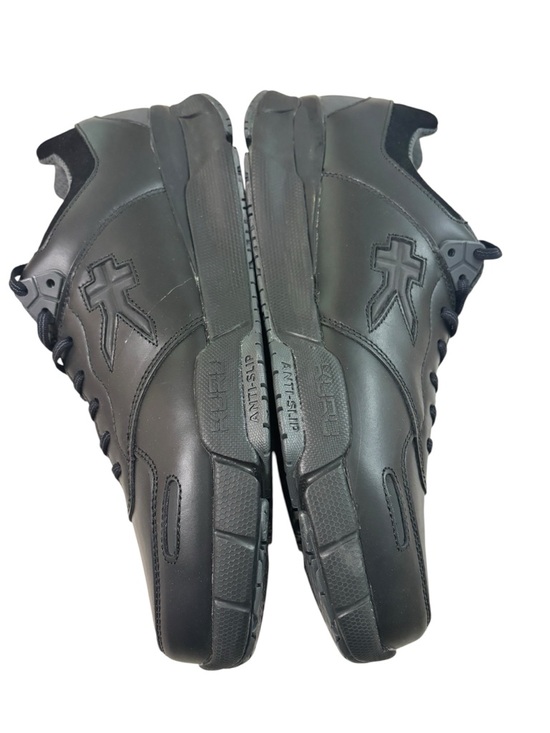 KURU Kinetic Shoes Mens 13.5 Black Leather Work Sneakers Comfort Anti Slip main image 6